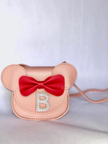 Girls Initial Pink & Red Purse