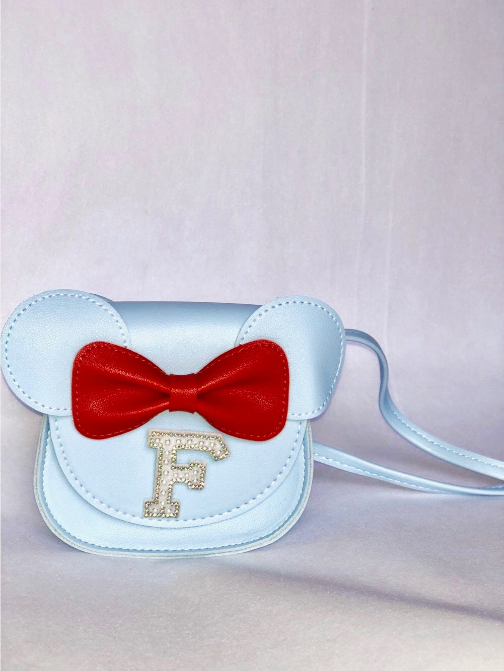 Girls Initial Blue & Red Purse